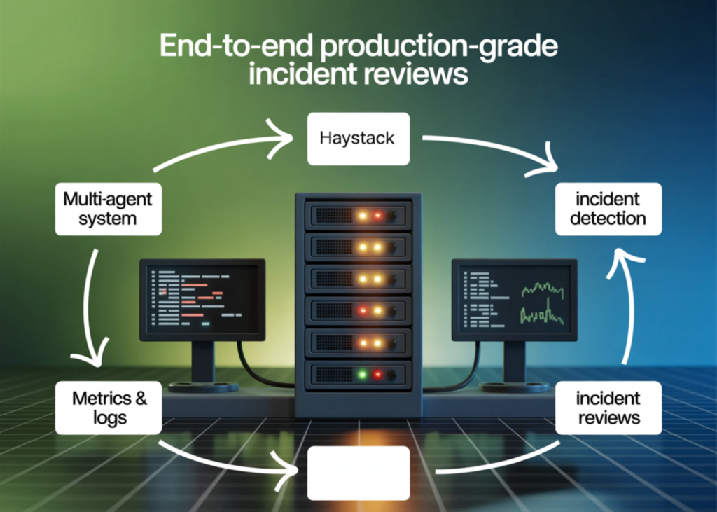 How a Haystack-Powered Multi-Agent System Detects Incidents, Investigates Metrics and Logs, and Produces Manufacturing-Grade Incident Evaluations Finish-to-Finish How a Haystack-Powered Multi-Agent System Detects Incidents, Investigates Metrics and Logs, and Produces Production-Grade Incident Reviews End-to-End