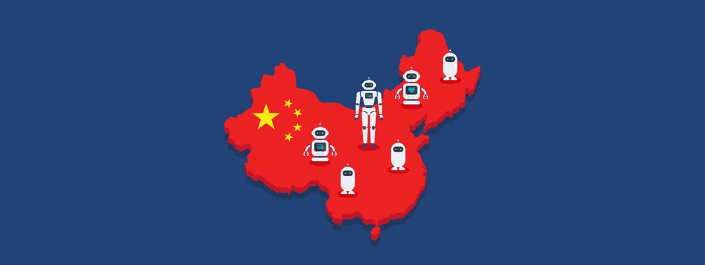 The Eastern accelerator: China’s AI reshapes blockchain China map, robots, AI