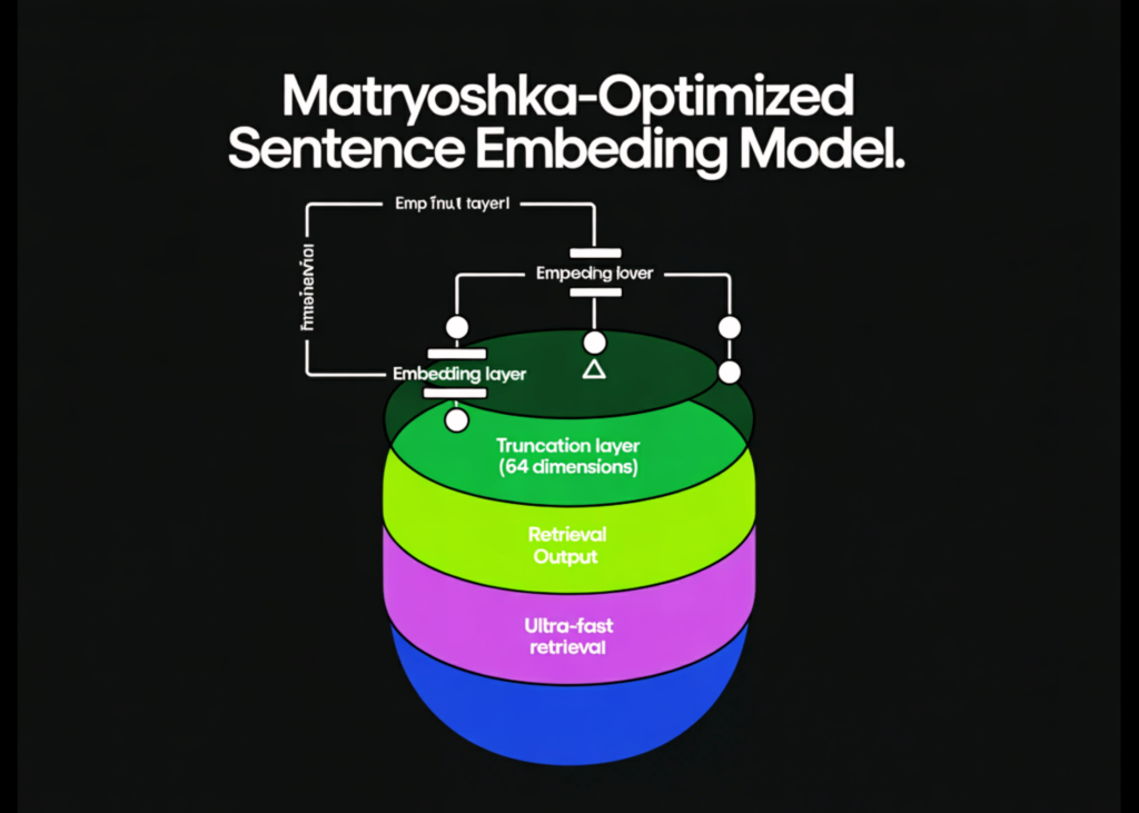 How to Build a Matryoshka-Optimized Sentence Embedding Model for Ultra-Fast Retrieval with 64-Dimension Truncation