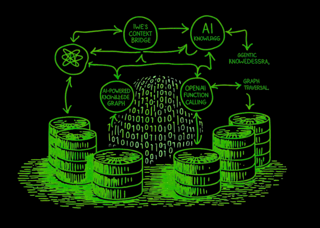An Implementation of IWE’s Context Bridge as an AI-Powered Data Graph with Agentic RAG, OpenAI Perform Calling, and Graph Traversal An Implementation of IWE's Context Bridge as an AI-Powered Knowledge Graph with Agentic RAG, OpenAI Function Calling, and Graph Traversal