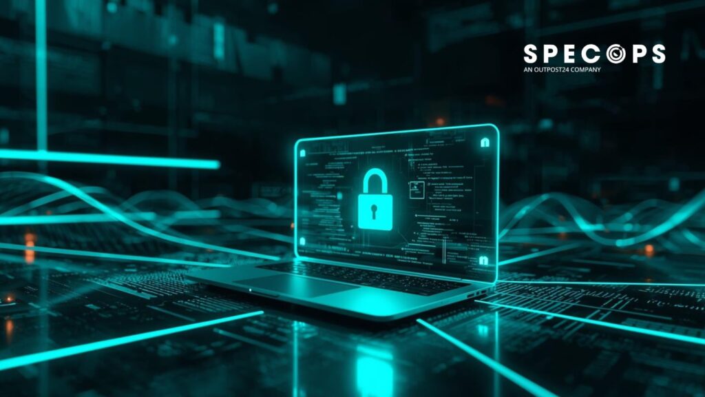 Laptop with a lock symbol