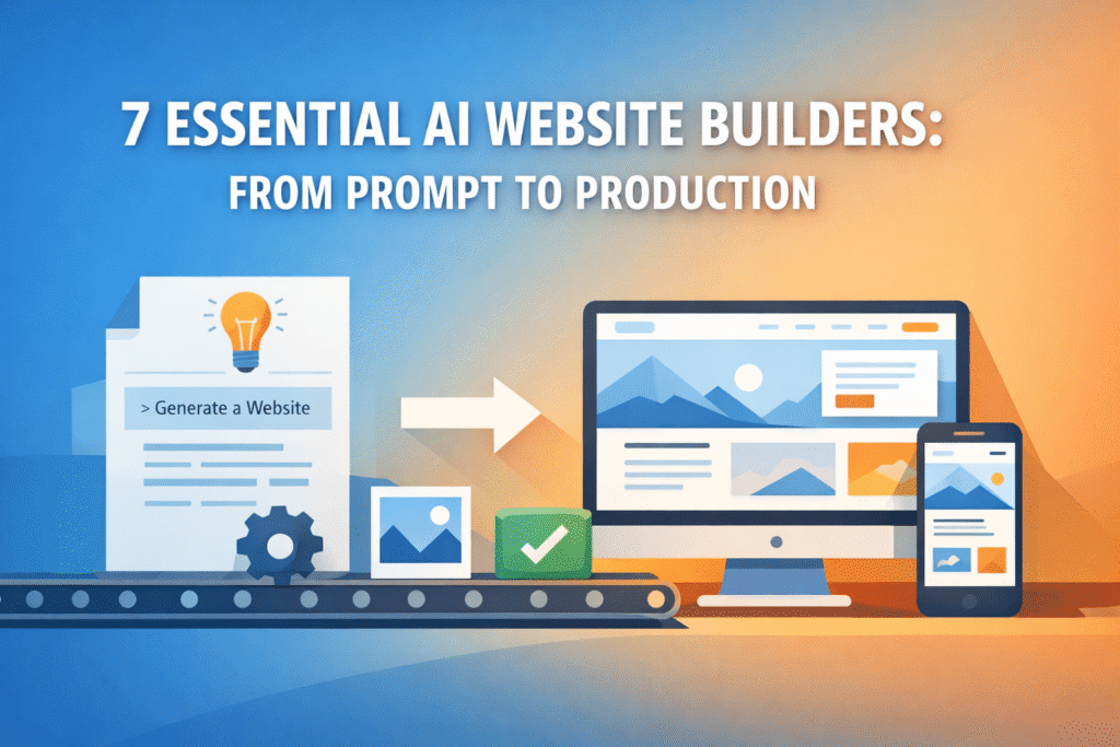 7 Important AI Web site Builders: From Immediate to Manufacturing AI Website Builders