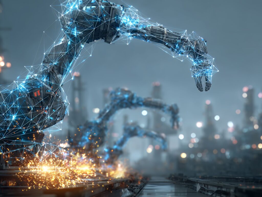 Picker robot arm as, by 2030, Gartner expects robot-centric warehouse facilities driven by AI orchestration will account for half of new builds in developed logistics markets.