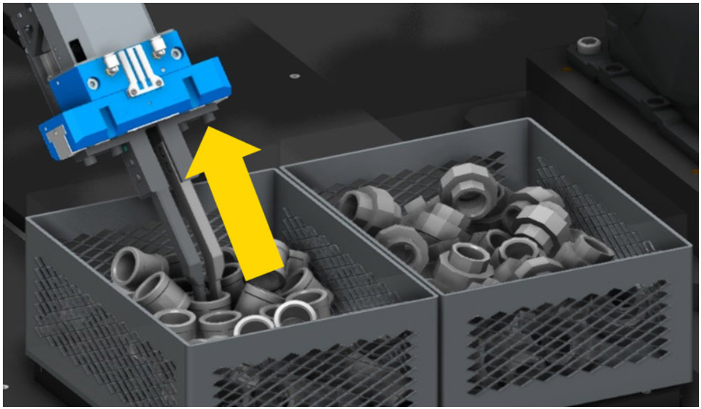 FANUC strengthens robot integration with NVIDIA Isaac Sim Bin picking simulation with physical engine, integrating FANUC and NVIDIA technology.