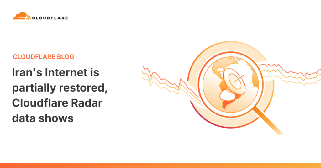 Iran’s Internet partially restored, as seen on Cloudflare Radar The Cloudflare Blog