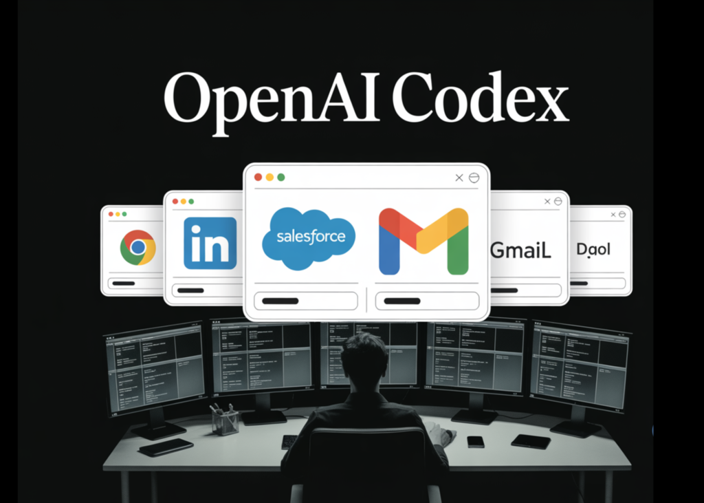 OpenAI’s Codex Chrome Extension Unlocks AI Access to LinkedIn, Salesforce, Gmail, and Internal Tools Through Active Sessions OpenAI Adds Chrome Extension to Codex, Letting Its AI Agent Access LinkedIn, Salesforce, Gmail, and Internal Tools via Signed-In Sessions