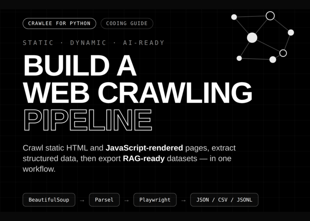 Crawlee in Python: Architecting an Intelligent Web Crawling Pipeline with Robotic Compliance, Link Graph Mapping, and RAG-Ready Chunk Export Crawlee for Python: Build a Web Crawling Pipeline with Robots Handling, Link Graphs, and RAG Chunk Export