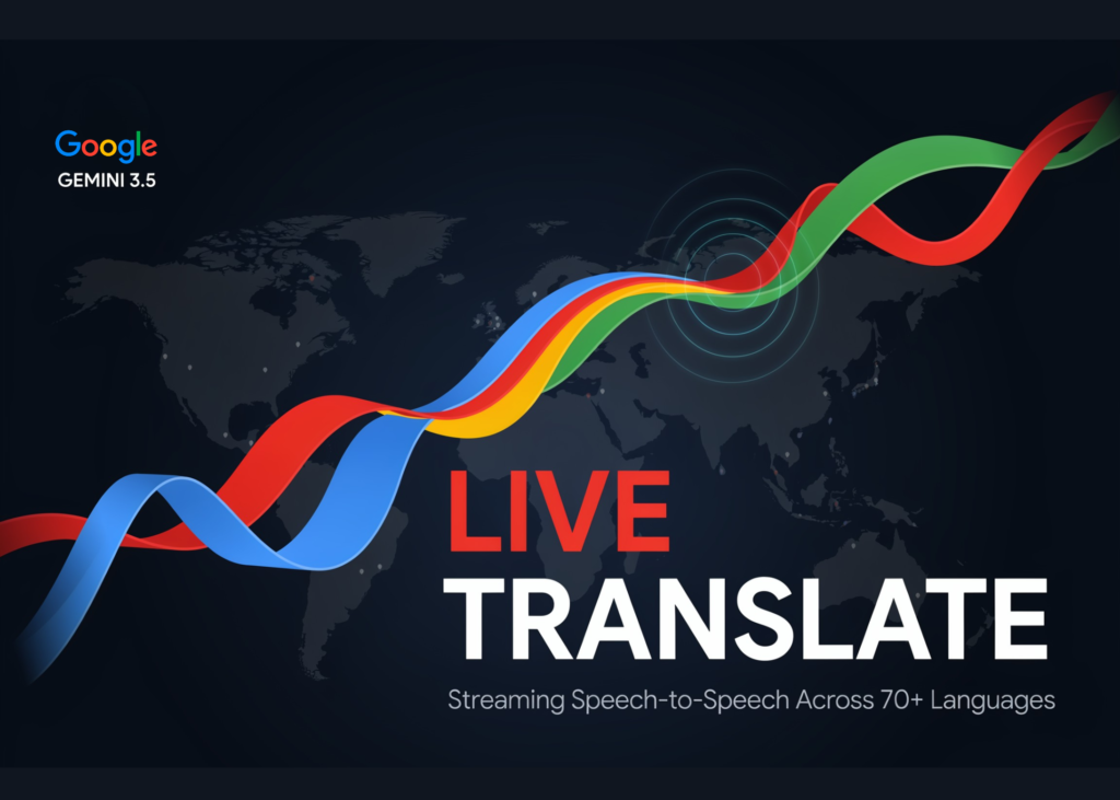ZOO OWL Posts: Google Unveils Gemini 3.5 Live Translate — Real-Time Speech-to-Speech Translation Across 70+ Languages on Meet, Translate & Live API Google Releases Gemini 3.5 Live Translate, a Streaming Speech-to-Speech Audio Model Covering 70+ Languages Across Meet, Translate, and the Live API