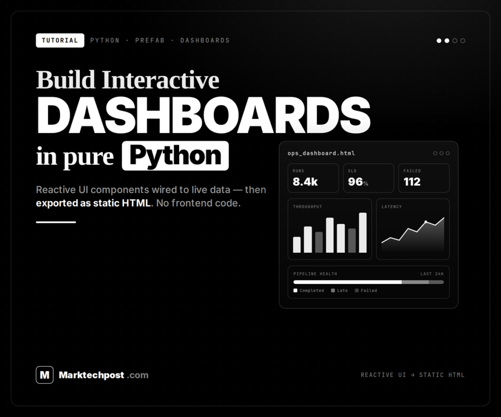 Build Reactivity into Python Dashboards: Prefab UI Components with Seamless Static HTML Export How to Design Python-First Interactive Dashboards with Prefab Reactive UI Components and Static HTML Export