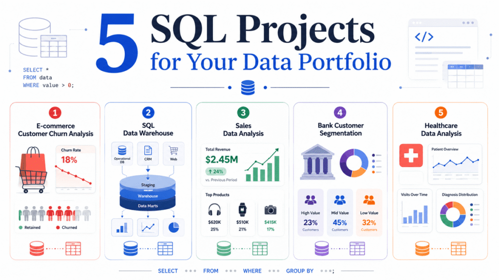 5 SQL Power Projects to Forge Your Data Legacy 5 Real-World SQL Projects to Build Your Data Portfolio