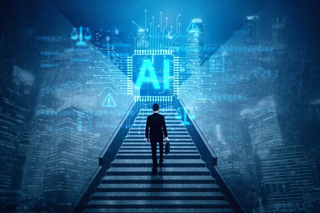 When AI Ignites Acceleration: Rewriting the Rules of Tech Risk Management man walking up steps ai