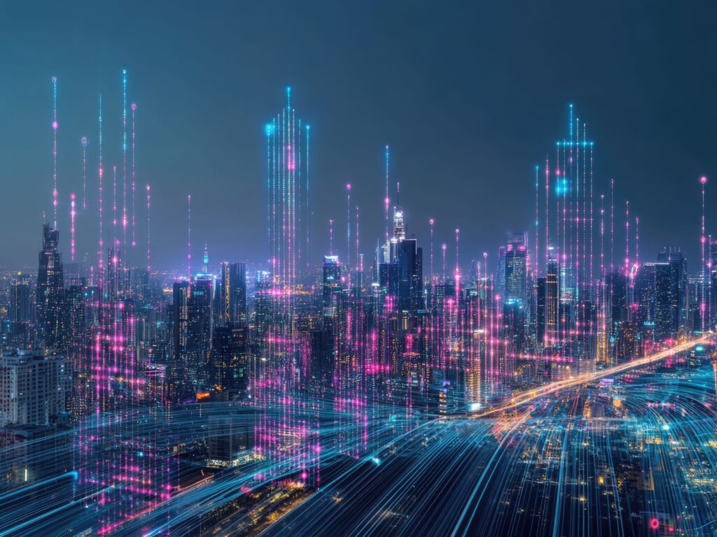 Digital buildings in a smart city as AWS (Amazon Web Services) has detailed a reference architecture combining NB-IoT and LoRaWAN ingestion with dual-path IoT telemetry processing.