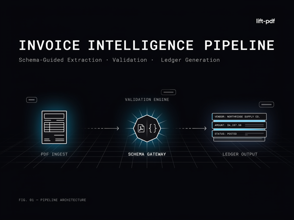 Lift-PDF-Powered Invoice Intelligence: Schema-Guided Extraction, Validation & Automated Ledger Generation for Accounts Payable Designing a Schema-Guided Invoice Intelligence Pipeline with lift-pdf for Accounts-Payable Extraction, Validation, and Ledger Generation