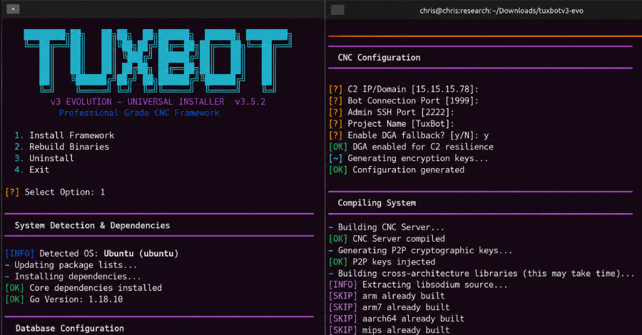 TuxBot 3.0: The AI-Enhanced Botnet Evolution Looms Over IoT TuxBot v3 Evolution Shows Signs of LLM-Assisted IoT Botnet Development