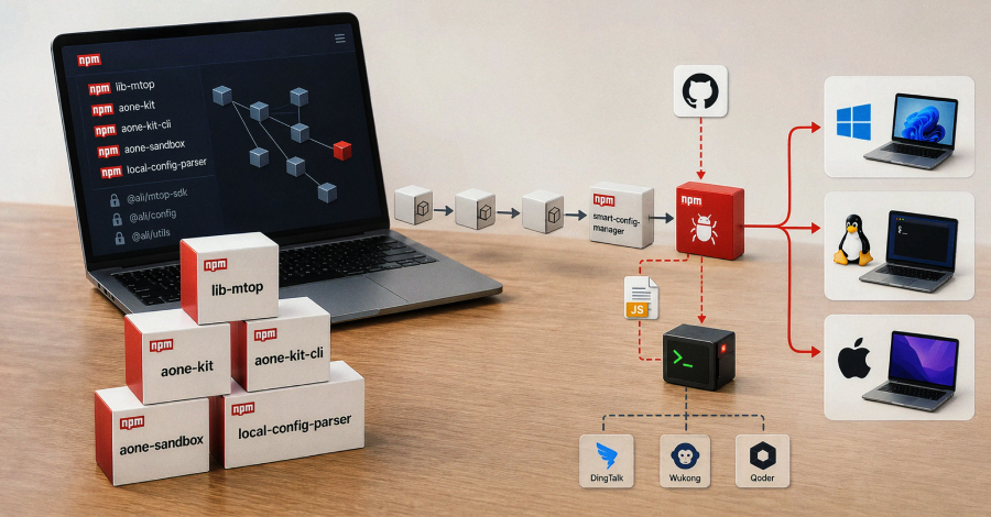 18 NPM Sabotage: Cross-Platform Spyware Hijacks Alibaba Tool Workflow 18 Malicious npm Packages Deliver Cross-Platform RAT to Alibaba Tool Users