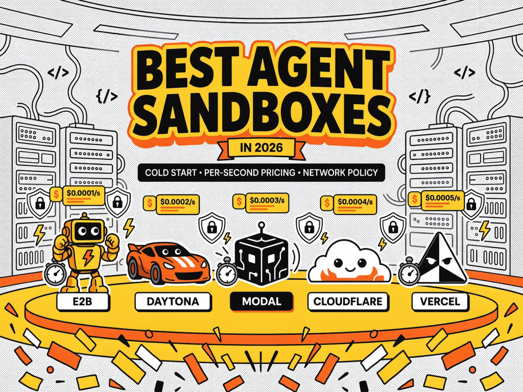 Agent Sandboxes Showdown 2026: E2B vs Daytona vs Modal vs Cloudflare vs Vercel — Cold Starts, Per-Second Pricing, and Network Policies Compared Best Agent Sandboxes in 2026: Cold Start, Per-Second Pricing, and Network Policy Across E2B, Daytona, Modal, Cloudflare, and Vercel