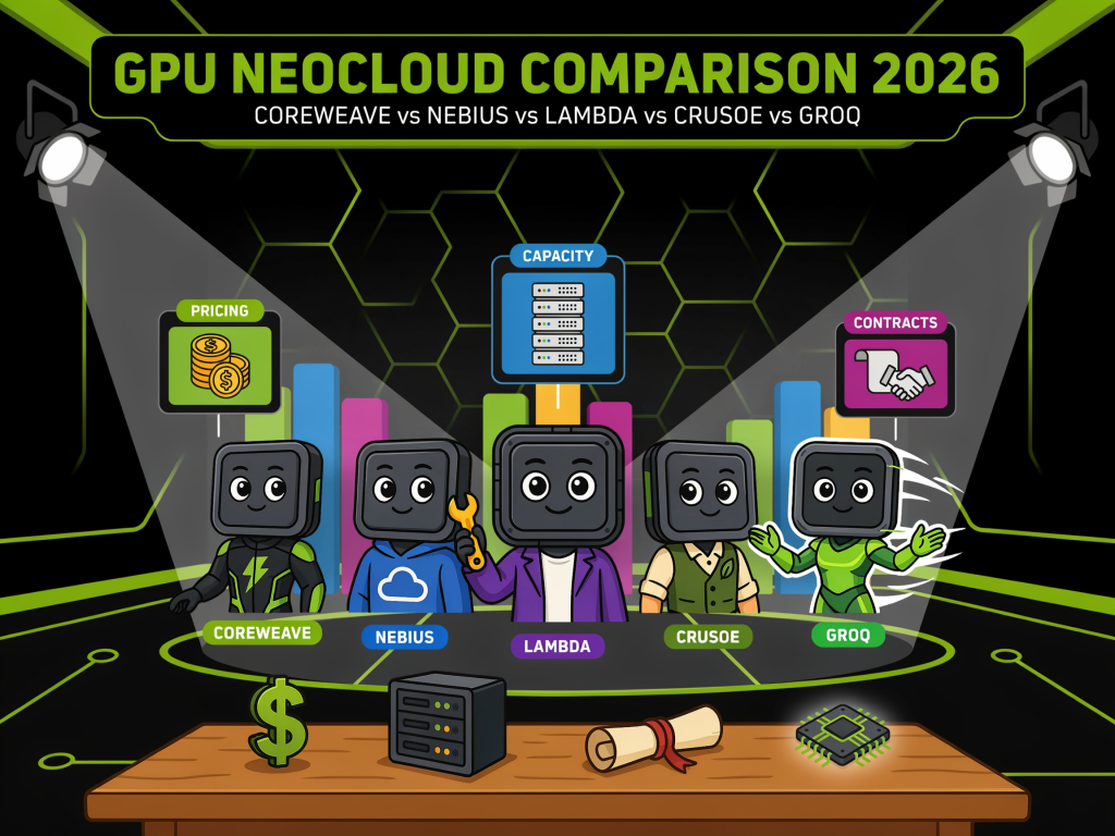 2026 GPU Titans Unleashed: CoreWeave, Nebius, Lambda, Crusoe & Groq Showdown Best GPU Neoclouds 2026: CoreWeave, Nebius, Lambda, Crusoe, and Groq Ranked by Published Pricing and Contracted Power