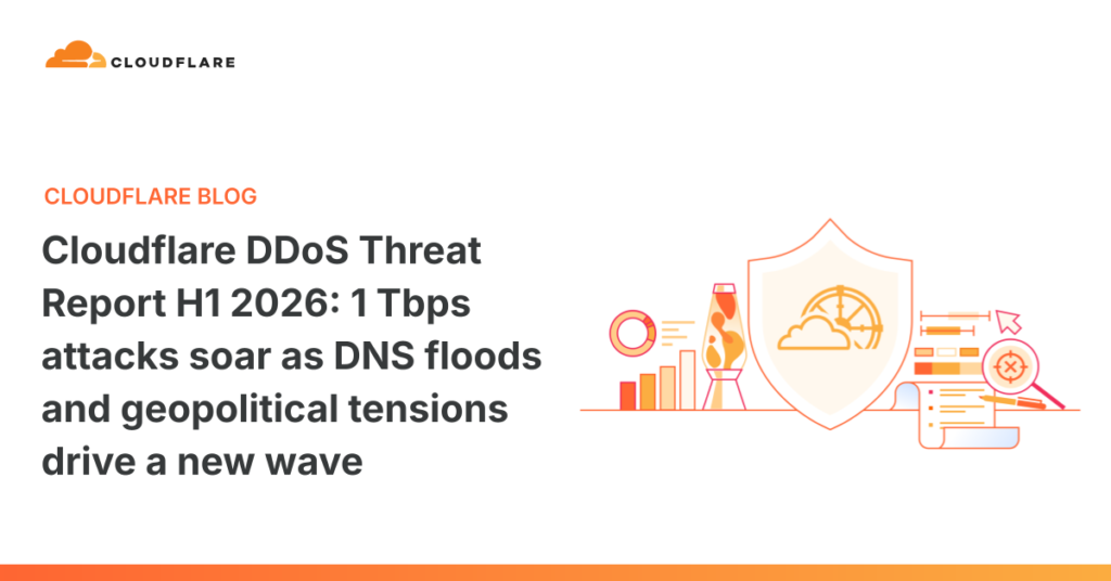 Cloudflare DDoS Threat Report H1 2026: 1 Tbps attacks soar as DNS floods and geopolitical tensions drive a new wave Cloudflare DDoS Threat Report H1 2026: 1 Tbps attacks soar as DNS floods and geopolitical tensions drive a new wave