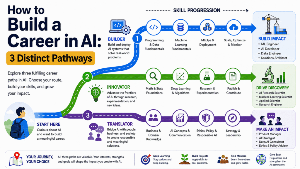 Forge Your Future: 3 Unconventional Paths to an AI Career Build Career AI 3 Distinct Pathways