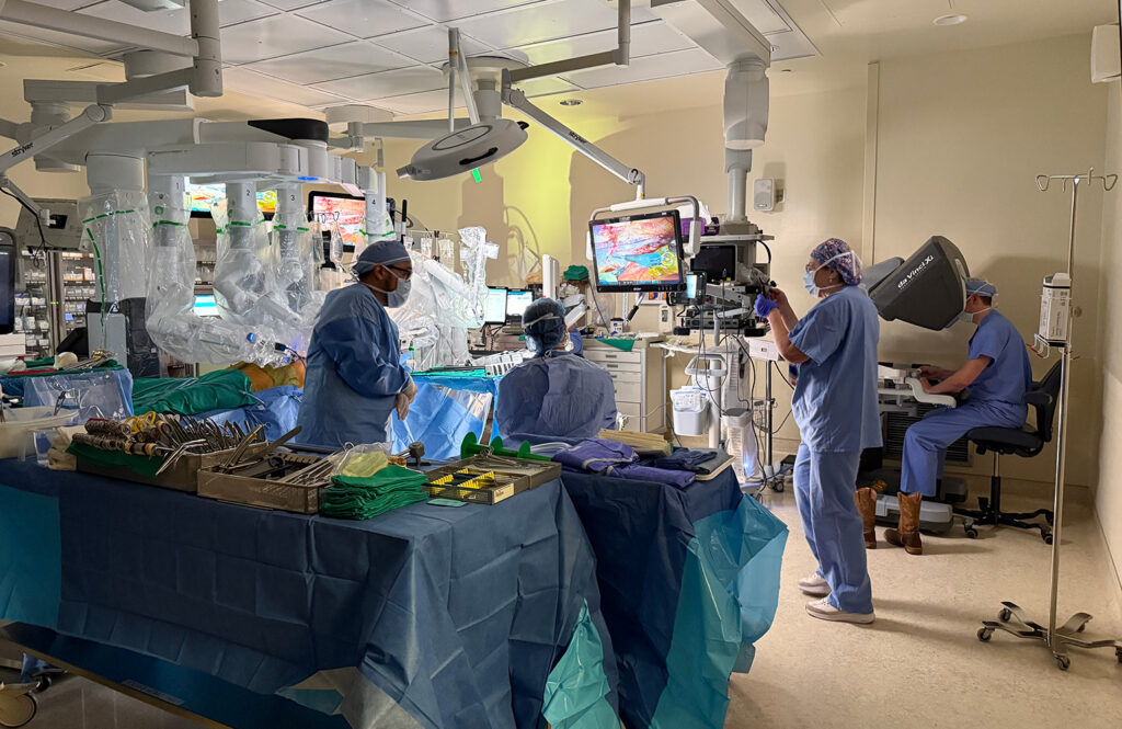 Beyond the Console: How a Da Vinci Robot Revolutionized Heart Surgery Surgeons at El Camino Health Heart and Vascular Institute preparing for cardiac surgery.