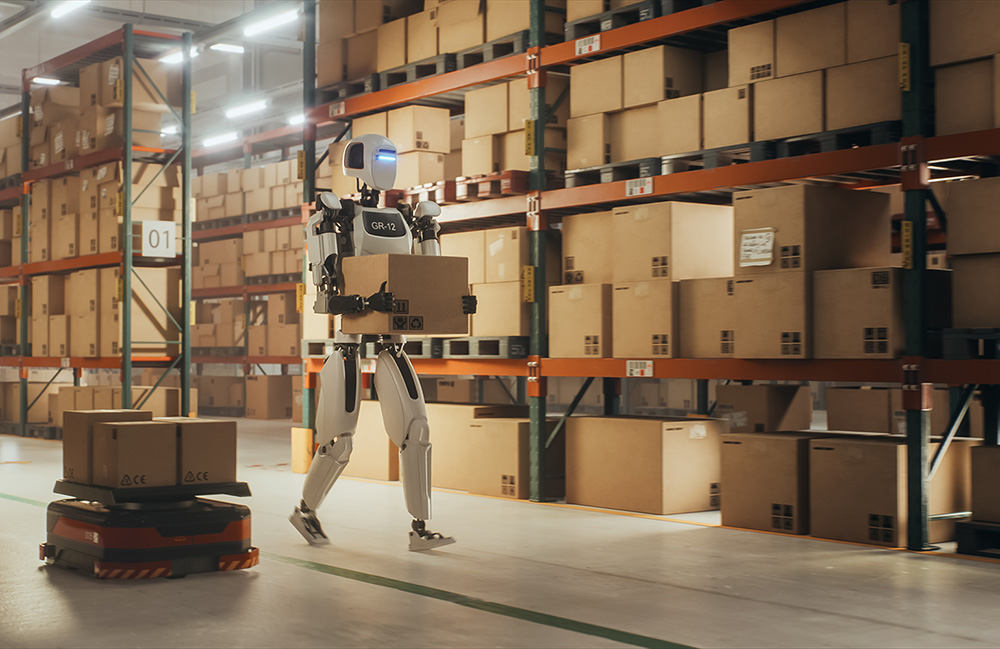 The Silent Servants: Why Robots That Can’t Talk Won’t Win Our World A humanoid robot carrying a box.