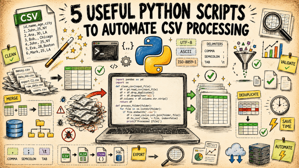 Supercharge Your Spreadsheets: 5 Python Scripts for Seamless CSV Processing Useful Python Scripts to Automate CSV Processing