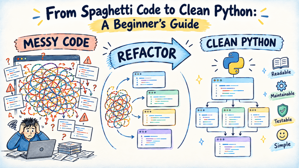 Taming the Tangle: A Beginner’s Blueprint for Pythonic Perfection How And Why to Go From Spaghetti Code to Clean Python