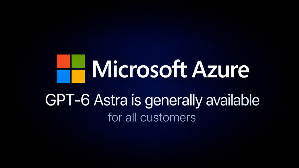 GPT-6 Astra Unleashed: The Future of AI-Powered Work Has Arrived on Microsoft Foundry GPT-6 Astra: Frontier intelligence for work, now available in Microsoft Foundry