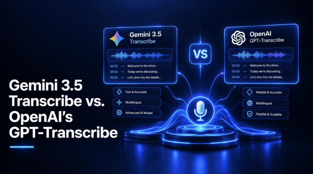 Speech-to-Text Showdown: Can Google’s Gemini 3.5 Transcribe Outshine OpenAI’s GPT-Transcribe? Gemini 3.5 Transcribe vs OpenAI