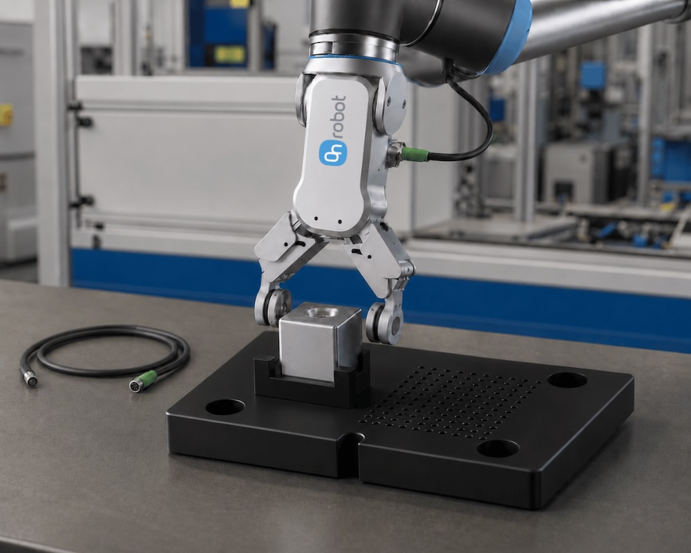 Why Better Grippers Are the Key to Unlocking the Future of Physical AI OnRoot gripper picking up a block.