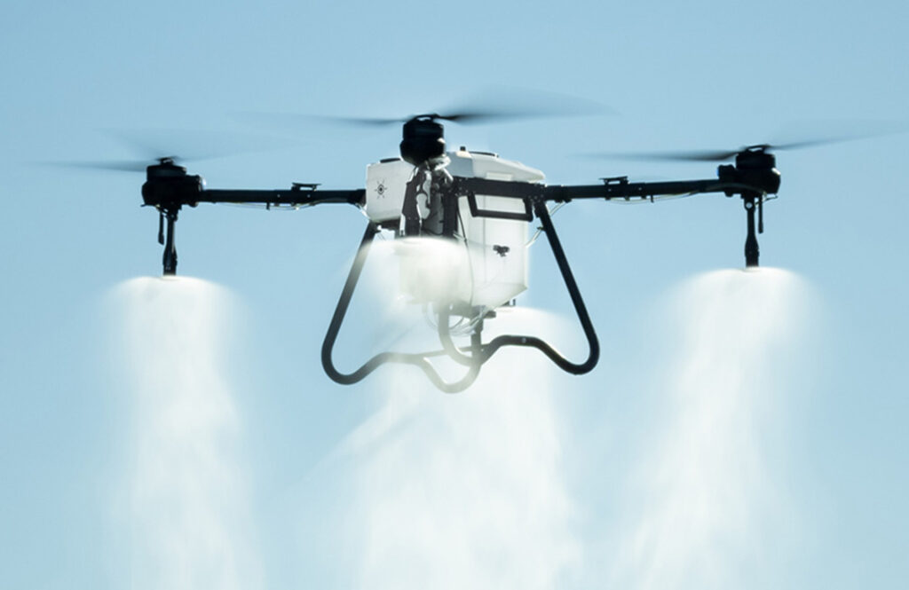 Hylio offers a range of drones that use digital flowmeters to spray fields at precise dosages.