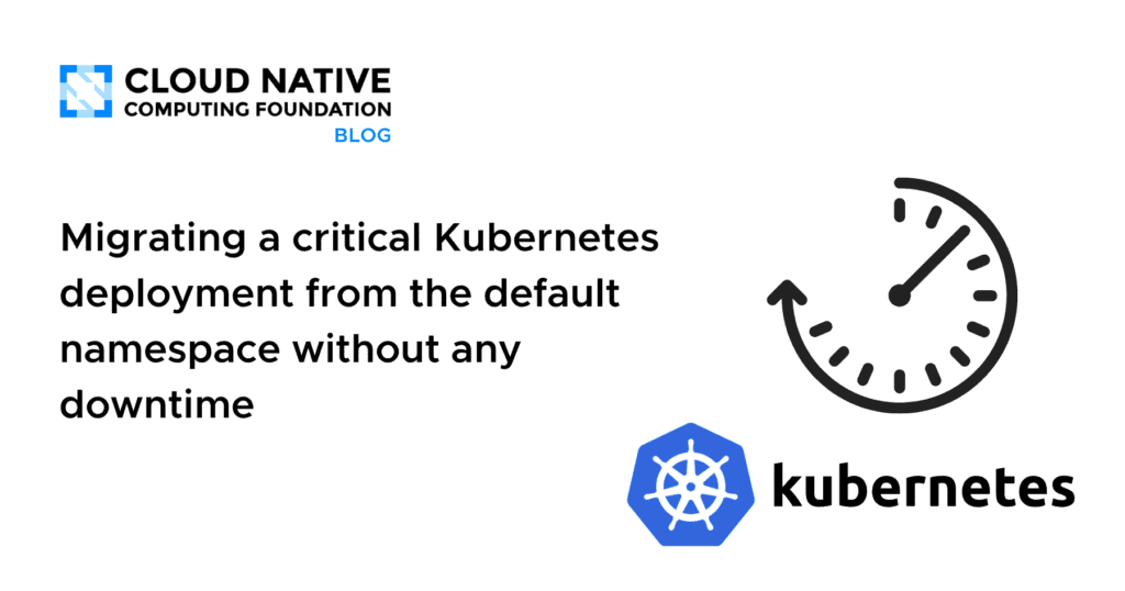 Migrating a critical Kubernetes deployment from the default namespace without any downtime