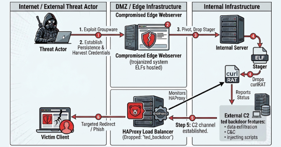 Stealth Behind the Gateway: How the Ted Backdoor Turns Legitimate HAProxy Builds Into Covert Web Traffic Interceptors New Ted Backdoor Hides Inside Victims' Own HAProxy Builds to Intercept Web Traffic