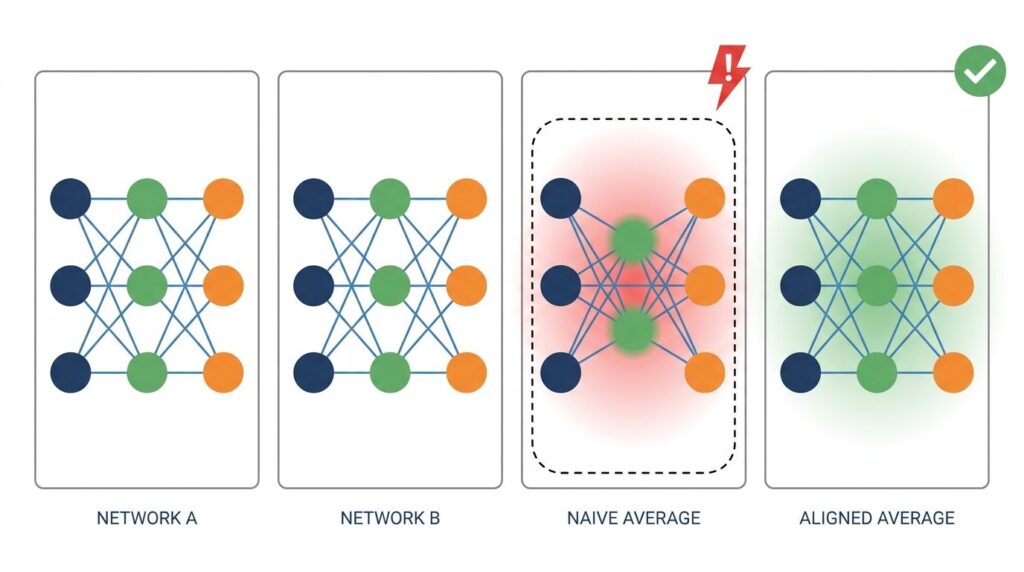 How Symmetry Sabotages Neural Network Ensembles The Symmetry That Breaks Neural Network Averaging