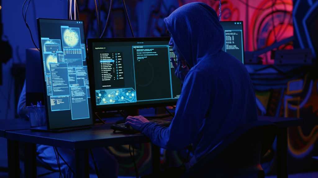 The PHP2Shell Scandal: Why Coordinated Vulnerability Disclosure Still Falls Dangerously Short Hackers in dark room running code to breach defenses and exploit weaknesses in computer systems. Evil developers in basement getting past companies security networks, handheld camera shot