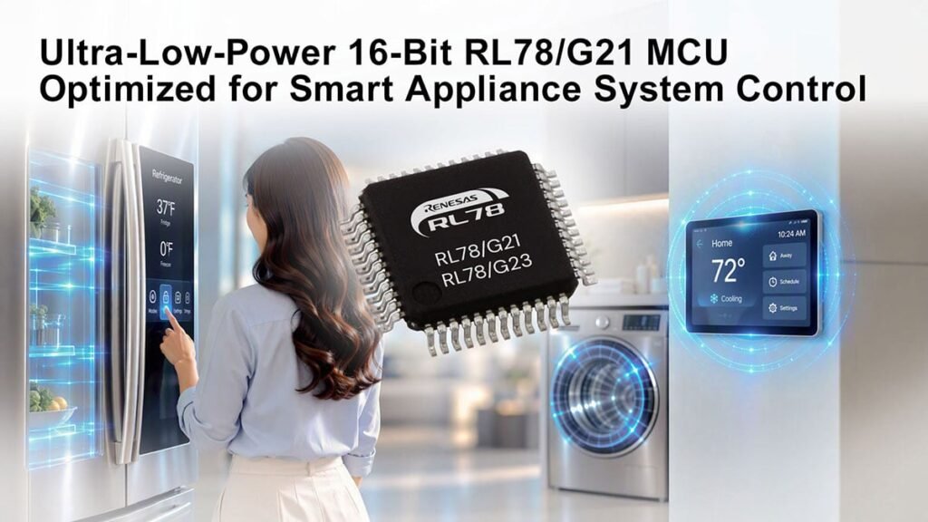 Renesas Unveils New RL78 Microcontrollers Designed for Next-Generation Smart Appliance Control Renesas expands RL78 family for smart appliance system control
